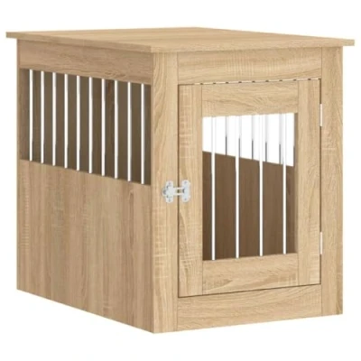 Afbeelding van vidaXL Hondenbench 55x75x65 cm bewerkt hout sonoma eikenkleurig