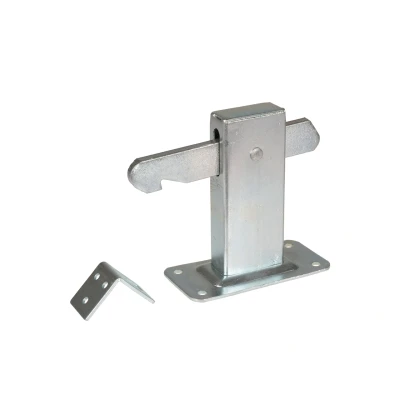 Afbeelding van Deurvastzetter met vloerplaat, verzinkt 120 x 67 7 mm