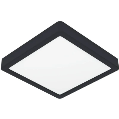Afbeelding van EGLO Fueva 5 plafondlamp Badkamer IP44 Zwart 21cm inclusief LED