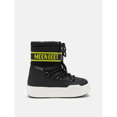 Afbeelding van Moon Boot JR PARK Unisex Veterlaarzen voor kinderen, Maat: 28, Black Kunststof/ nylon