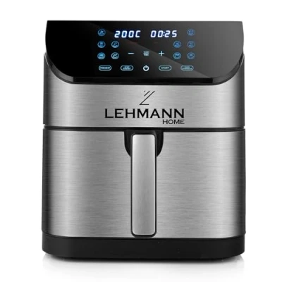 Afbeelding van Lehmann XXL heteluchtfriteuse, 1800 W, heteluchtfriteuse 8 liter met maximaal 10 programma&#039;s, Air Fryer digitaal led touchscreen, temperatuurinstelling 76 200 C, timer, gezonde voeding