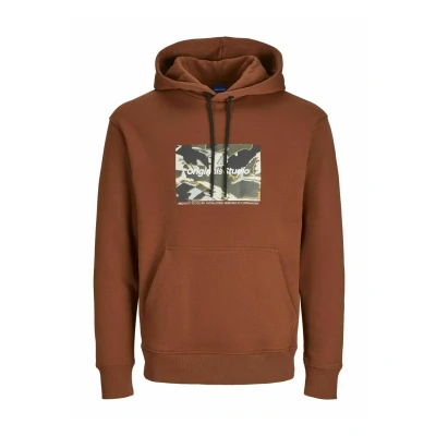 Afbeelding van Jack &amp; Jones Trui Jorvesterbro Newton Boxfront Sweat 12266801 Brandy Brown Mannen Maat L