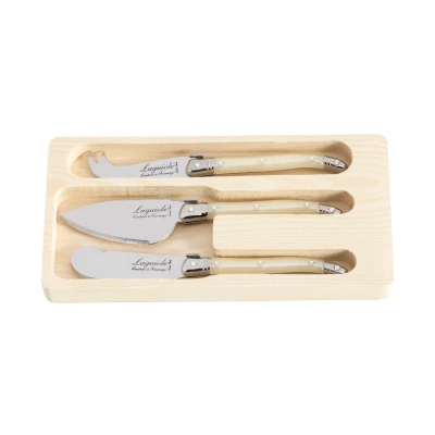 Afbeelding van Laguiole Style De Vie Kaasmessen Parelmoer 3 Delig