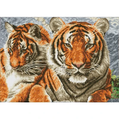 Afbeelding van Diamond Dotz Tigers Painting 26.634 52x37 cm