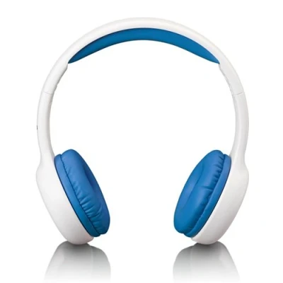 Image de Casque filaire Lenco HP 010BU pour enfant Volume max 85dB Planche de stickers Bleu