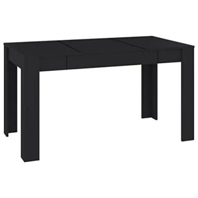 Afbeelding van Eettafel 140x74,5x76 cm spaanplaat zwart