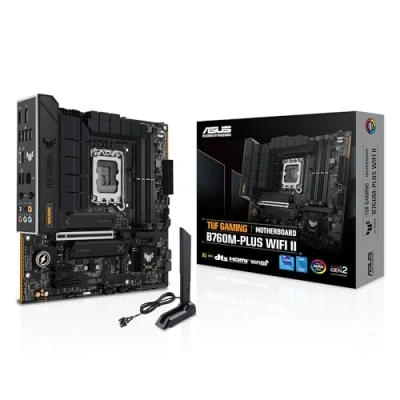 Afbeelding van Asus TUF GAMING B760M PLUS WIFI II Moederbord Socket Intel 1700 Vormfactor ATX chipset Intel® B760