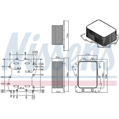 Afbeelding van NISSENS 91279 Oliekoeler zonder oliefilterbehuizing LAND ROVER: Range Rover 3