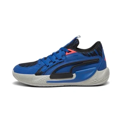 Afbeelding van Puma Court Rider Chaos Clydes Closet Basketbalschoenen, Heren, Maat: 42, Clyde royal/harbor mist/black/fire orchid Imitatieleer/ textiel