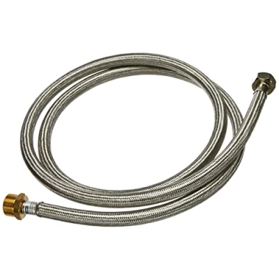 Afbeelding van Xavax versterkte watertoevoer slangverlenging (voor wasmachine en vaatwasser toevoerslang, anti knik tank toevoerslang) 2 m, 1 stuk, zilverkleurig.