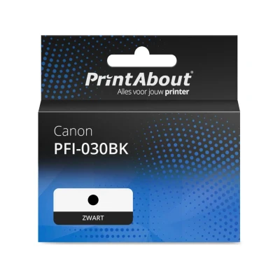 Afbeelding van Huismerk Canon PFI 030BK Inktcartridge Zwart