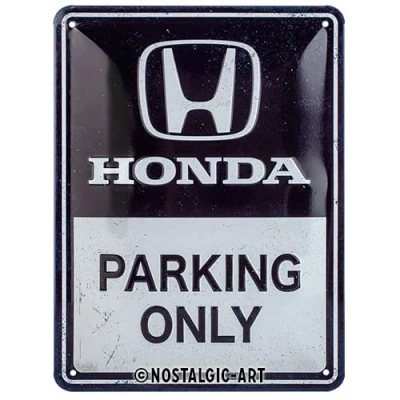 Afbeelding van Metalen Bord 15x20 cm Honda AM Parking Only