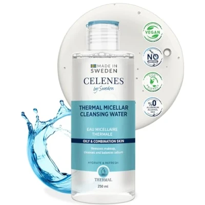 Afbeelding van Celenes by Sweden Thermal Micellair Reinigingswater 250ml Voor Vette en Gecombineerde Huid Reinigingslotions Toner Gezichtsreiniging Thermische