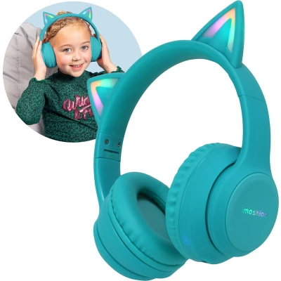Afbeelding van iMoshion Koptelefoon Kinderen Met Kattenoortjes Bluetooth Kinder / Hoofdtelefoon Draadloos Over Ear Blauw