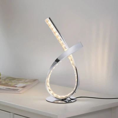 Afbeelding van LED tafellamp Brilla, dimbaar, chroom