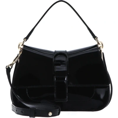 Afbeelding van FURLA Leren Schoudertas Handtas Flow Mini Top Handle Nero Zwart