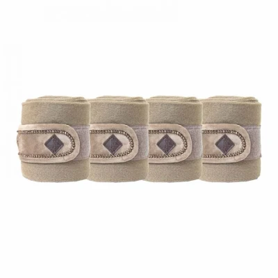 Afbeelding van Kentucky Bandages Polar Fleece Velvet Pearls Beige Full