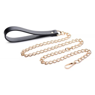 Afbeelding van Luxe Leiband Zwart/Goud