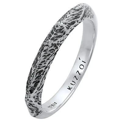 Afbeelding van Kuzzoi USED LOOK Ring, Heren, Maat: 62, Grau