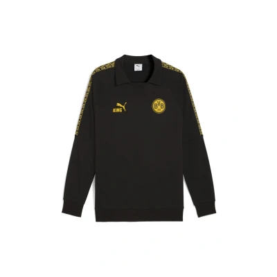 Afbeelding van PUMA Borussia Dortmund KING Drill Top Men voor Heren, Zwart/Geel, Maat XXS