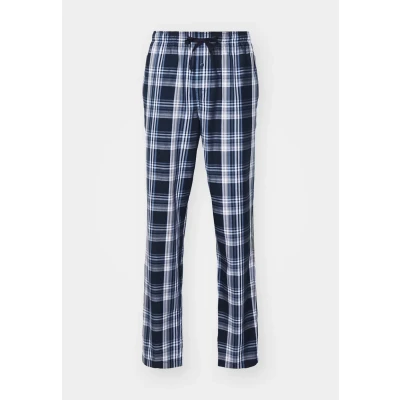 Afbeelding van Schiesser heren Pyjamabroek van katoen met ruitdessin in de kleur Donkerblauw, maat: 52