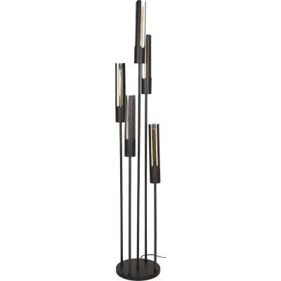 Afbeelding van Vloerlamp Zwart Metaal 5 Lichts 30x30x176cm Giga Living