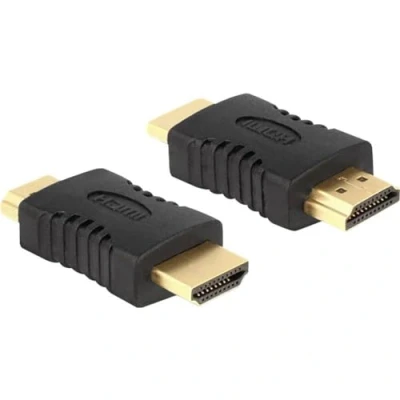 Afbeelding van Delock 65508 HDMI Adapter [1x stekker 1x stekker] Zwart Vergulde steekcontacten