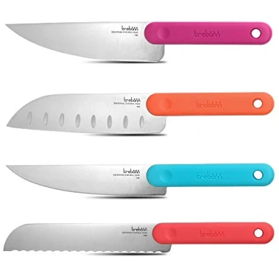 Afbeelding van Messenset, Set van 4 Stuks, Soft Touch Sure Grip Handgreep, Japans RVS Trebonn