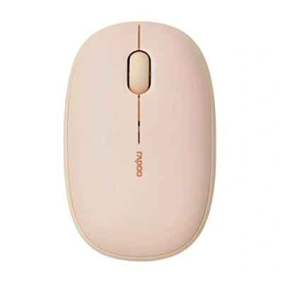 Afbeelding van Rapoo M660 Silent Draadloze muis, draadloos, 1300 dpi, sensor, 9 maanden batterijduur, stil, ergonomische toetsen voor rechtshandigen, pc en Mac, roze