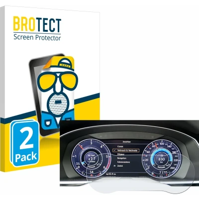 Afbeelding van BROTECT Screenprotector voor Volkswagen Tiguan 2017 Active Info Cockpit 12.3&quot; Folie Beschermfolie matte (2 Stuks)