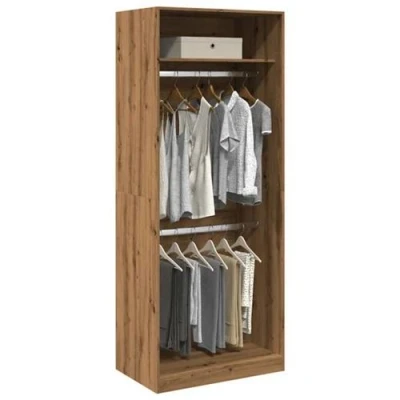 Afbeelding van vidaXL Kledingkast 80x50x200 cm bewerkt hout artisanaal eikenkleur