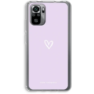 Afbeelding van Case Company® hoesje geschikt voor Xiaomi Redmi Note 10S Klein hartje paars Soft Cover Telefoonhoesje Bescherming aan alle Kanten en Schermrand