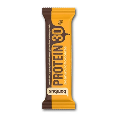 Afbeelding van Bombus Protein 30% Bar Peanut &amp; Chocolate 20 x 50 gram