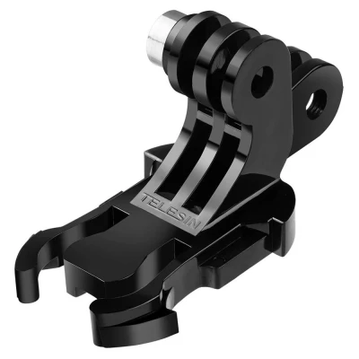 Afbeelding van Telesin Double Extension Adapter J Hook (2x Stuks) voor GoPro / DJI OSMO &amp; Action Cameras Zwart