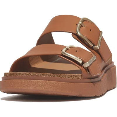 Afbeelding van Fitflop Genff Muiltjes, Dames, Maat: 38, Light tan Leer