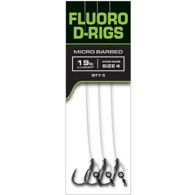 Afbeelding van Fox Carp Ready Rigs Fluoro D Rig Size 4 (3pcs) Karper onderlijnen