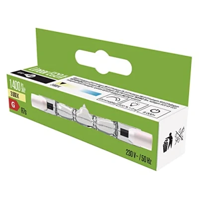 Afbeelding van Emos Halogeen Staaflamp R7s 80W 3000K 1400lm 230V 78mm Warm Wit