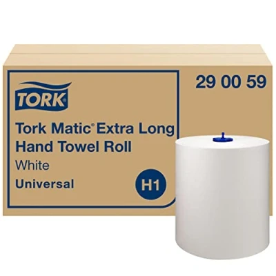 Afbeelding van Tork Matic Handdoekrol extra lang wit H1, 6 rol (290059)