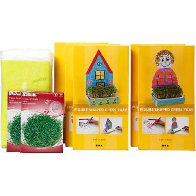 Afbeelding van Waterkersbakje met figuur h: 20 cm wit 30sets