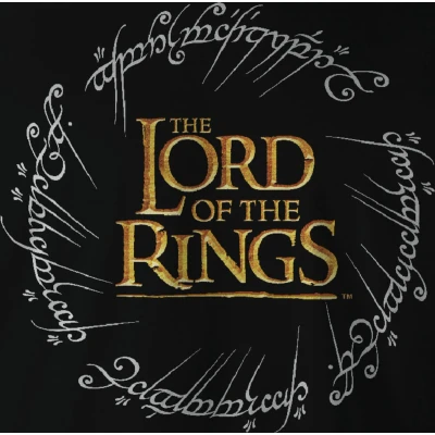 Afbeelding van The Lord Of Rings Ring Logo Heren T Shirt Zwart S