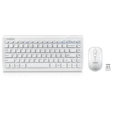 Afbeelding van Perixx Periduo 707W mini toetsenbord en muis, draadloos, pianowit (10905)