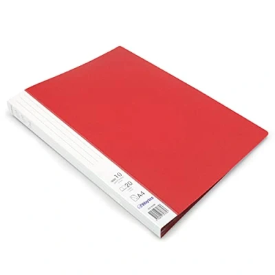 Afbeelding van Waytex 931330R Documentenbeschermingsfolie, A4, 20 pagina&#039;s, premium polypropyleen, ondoorzichtig, 10 transparante hoesjes, rood