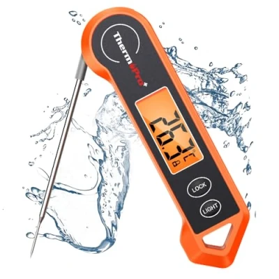 Afbeelding van ThermoPro TP19H Digitale Keukenthermometer om te koken met Ambidexter Achtergrondverlichting, Waterdicht Keuken Voeding BBQ Grill Olie Bakken Snoep Direct Lezen