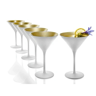 Afbeelding van Stölzle Olympic martini Cocktailglas Wit / Goud 240 ml