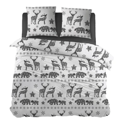Afbeelding van Snoozing Destina Flanel Dekbedovertrek Eenpersoons 140x200/220 cm Grijs