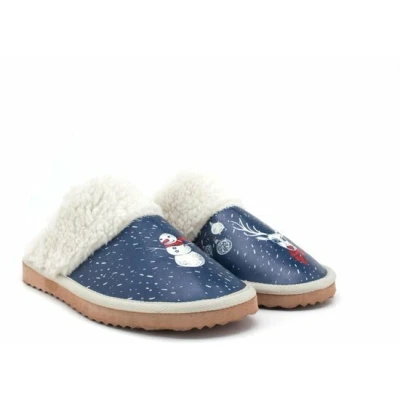 Afbeelding van Goby Winter Wonderland Dames Sloffen Vegan Leer Handgemaakt Maat 40