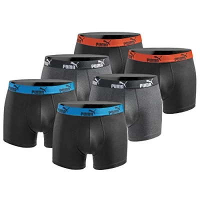 Afbeelding van Puma 641380001 Boxershorts, eenkleurig, 3 stuks, Zwart Antraciet, S