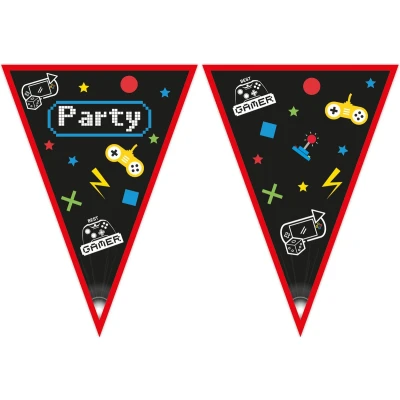 Afbeelding van Vegaoo Gaming Party papieren wimpelslinger 2,3 m