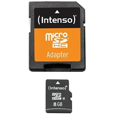 Afbeelding van (Intenso) 8 GB MicroSD geheugenkaart Class 4 8GB met SD adapter