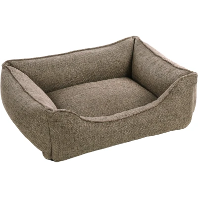 Afbeelding van Flamingo Gini Mand Honden Rechthoekig+rits Taupe 65x50x20cm 1st 137535